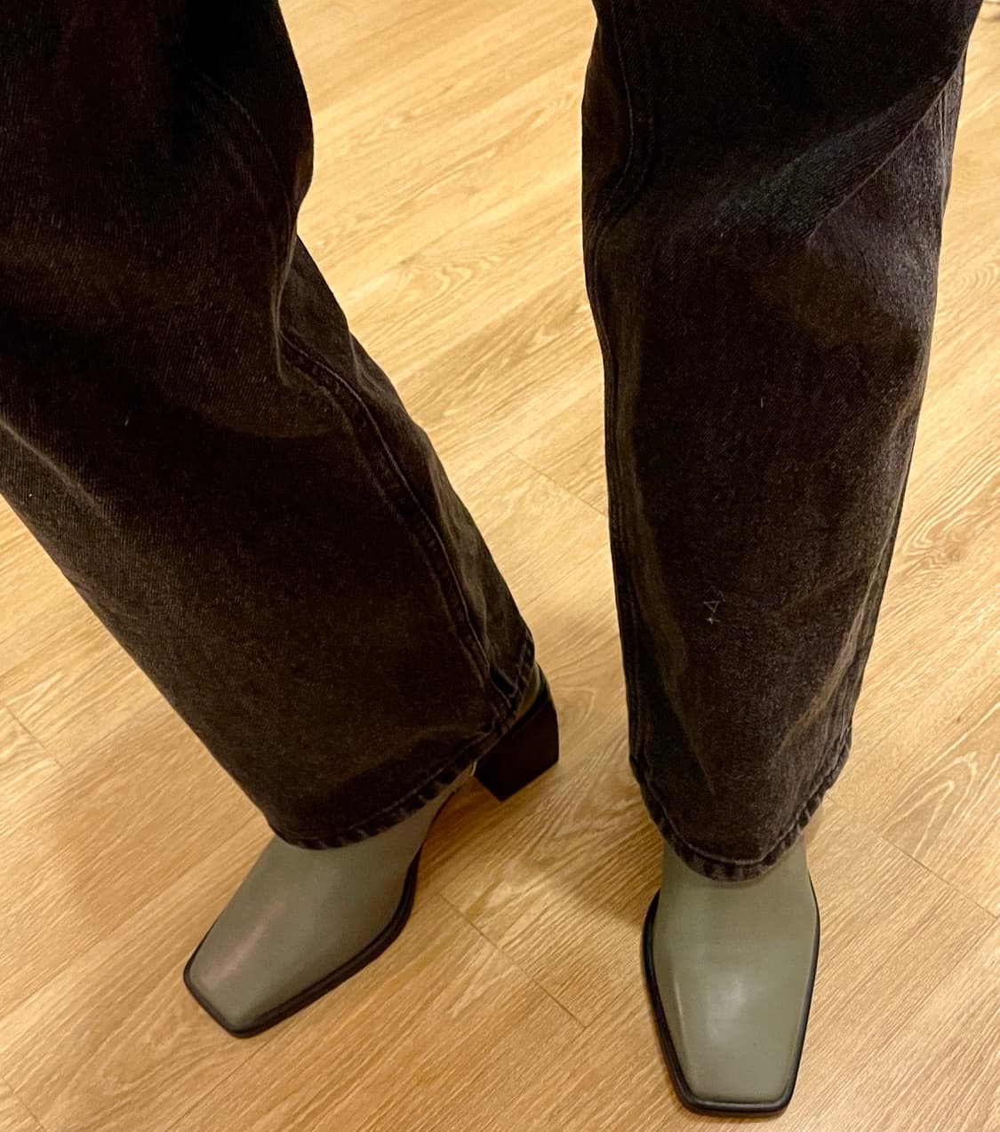 자라 ZARA 올리브 그린 앵클 부츠 37(240) 상품이미지5