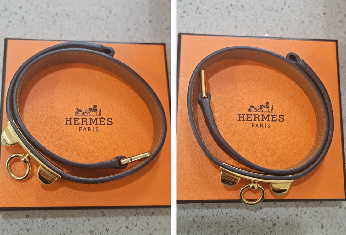 [신품급]에르메스 리베일 더블투어 금장 블랙 팔찌 (M) [정품/풀세트] 상품이미지3