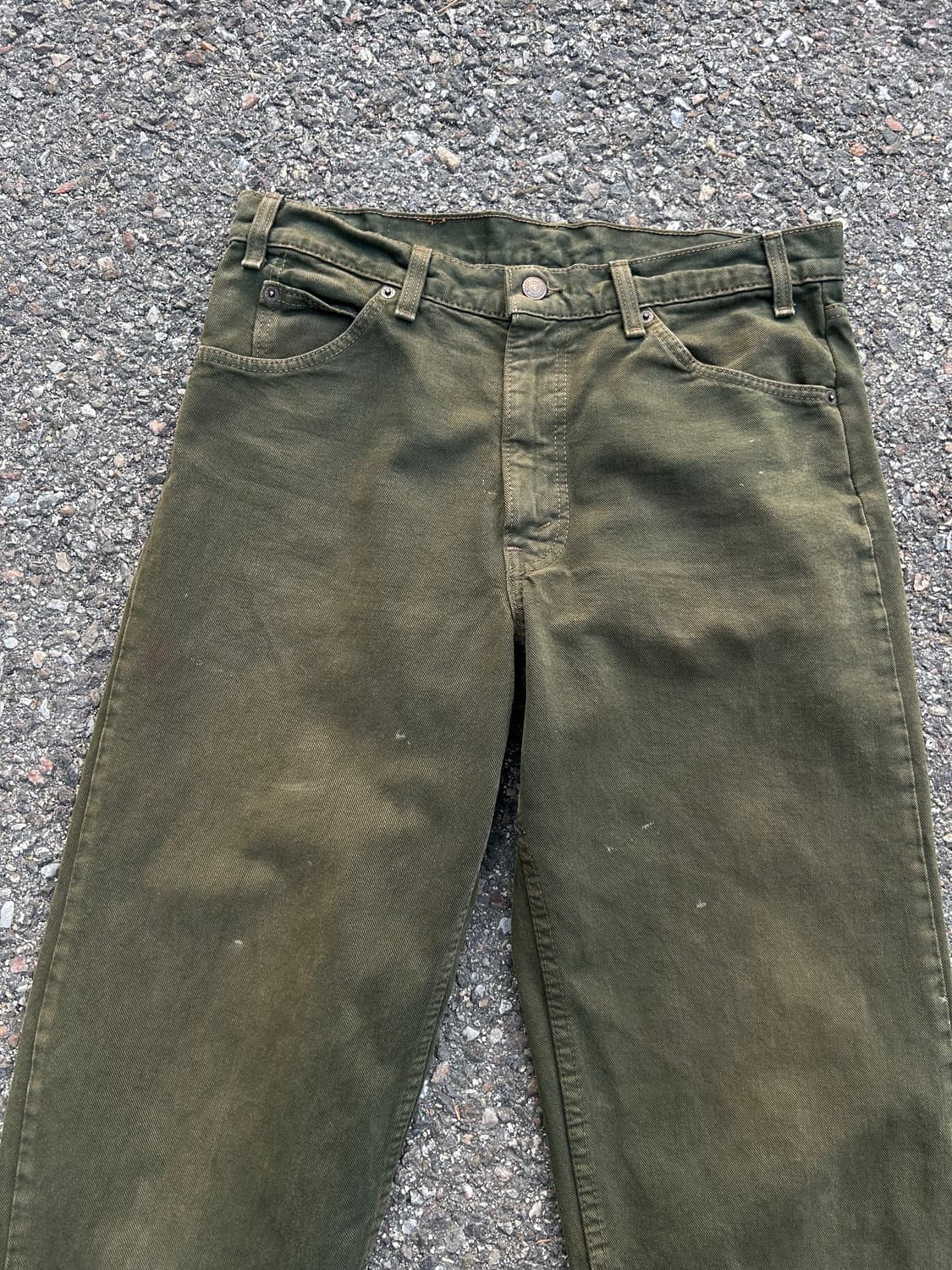 90‘s USA 리바이스555 그린컬러진 34in 상품이미지2