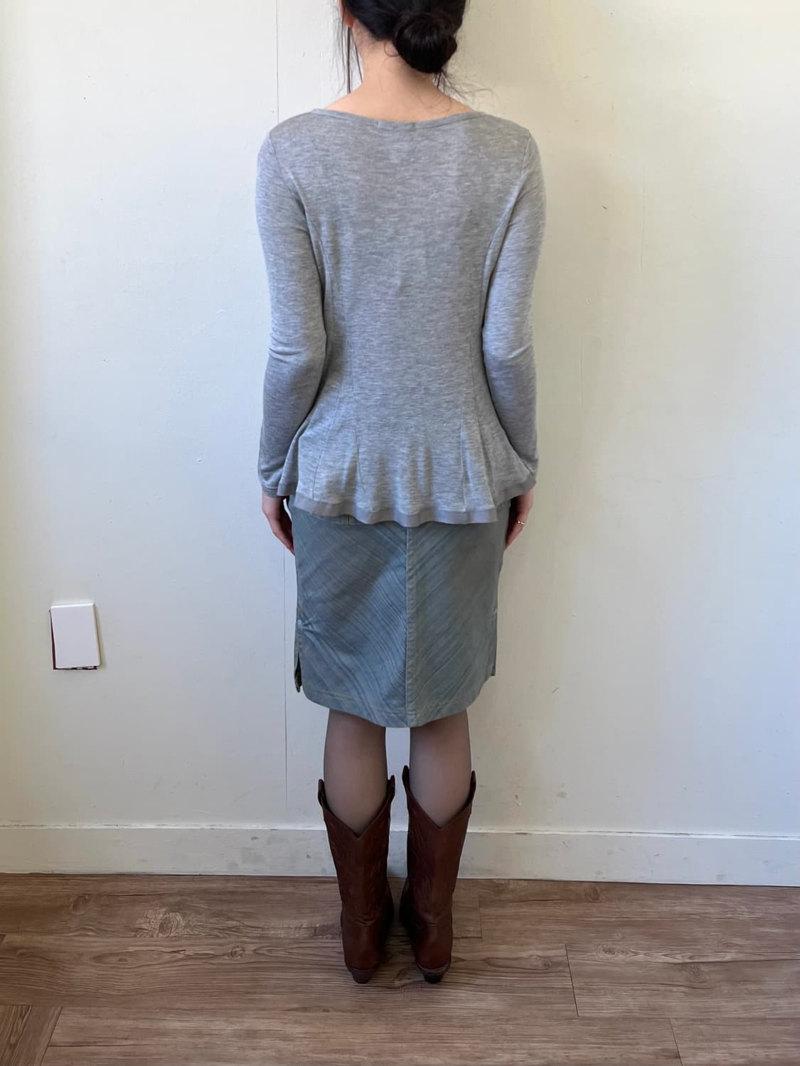 Cynthia Rowley 그레이 스커트 탑 상품이미지10