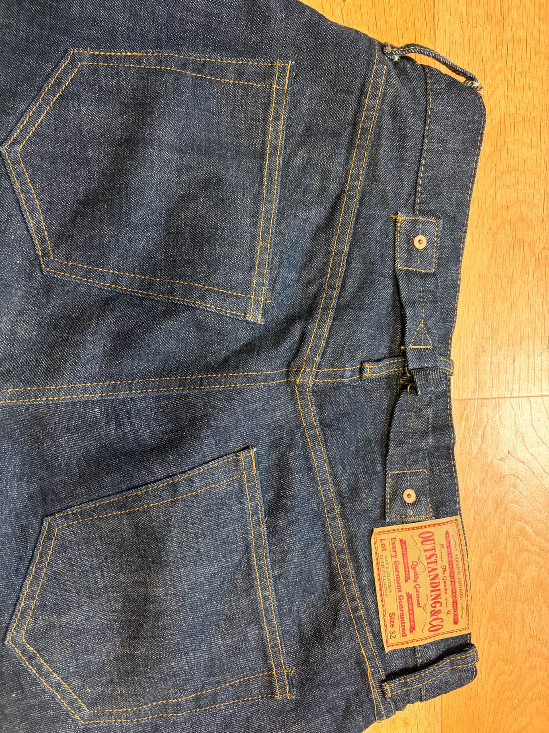 30s 신치백 셀비지 와이드 데님 인디고 상품이미지3