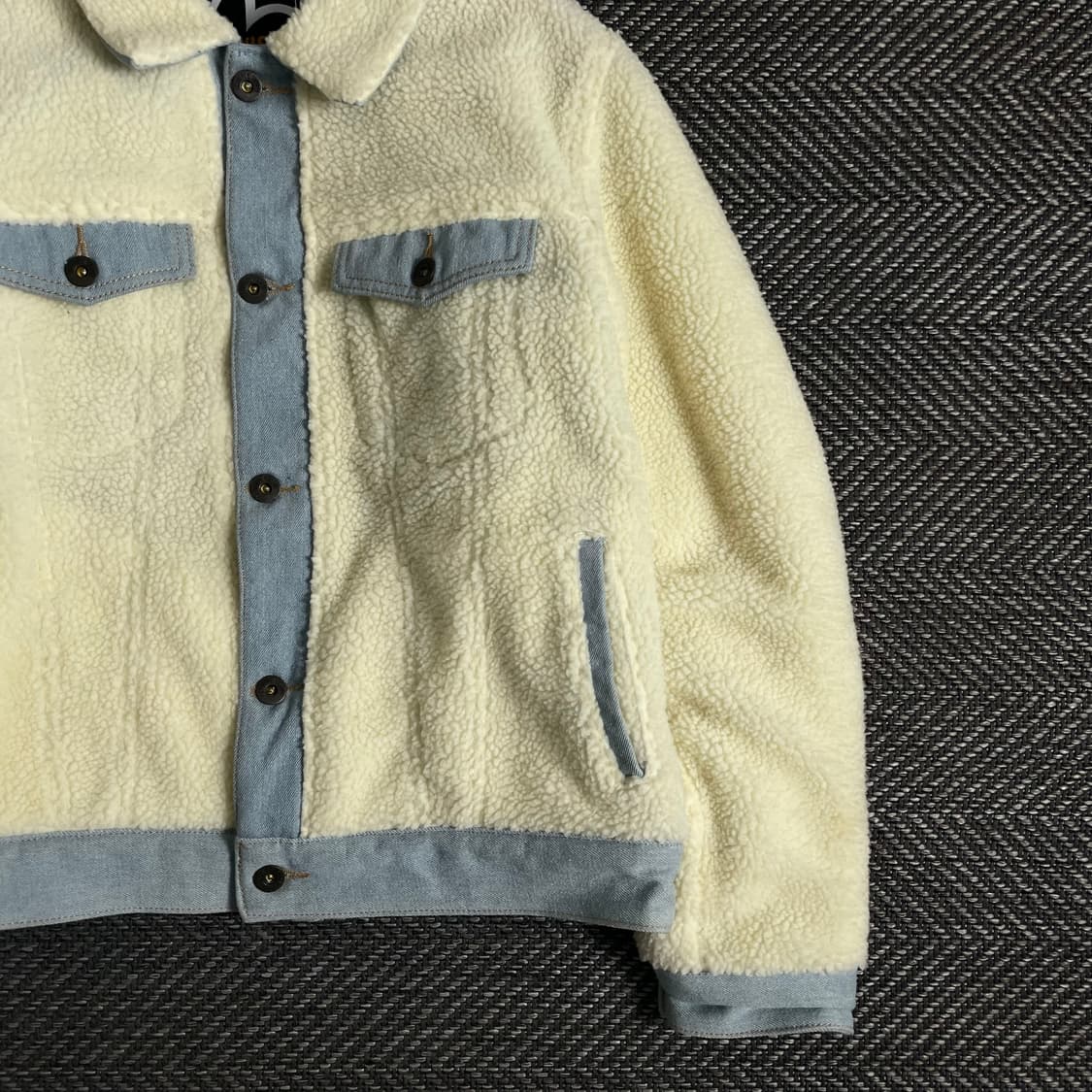에비수 쉐르파 믹스업 데님 트러커 자켓o 3242 상품이미지2