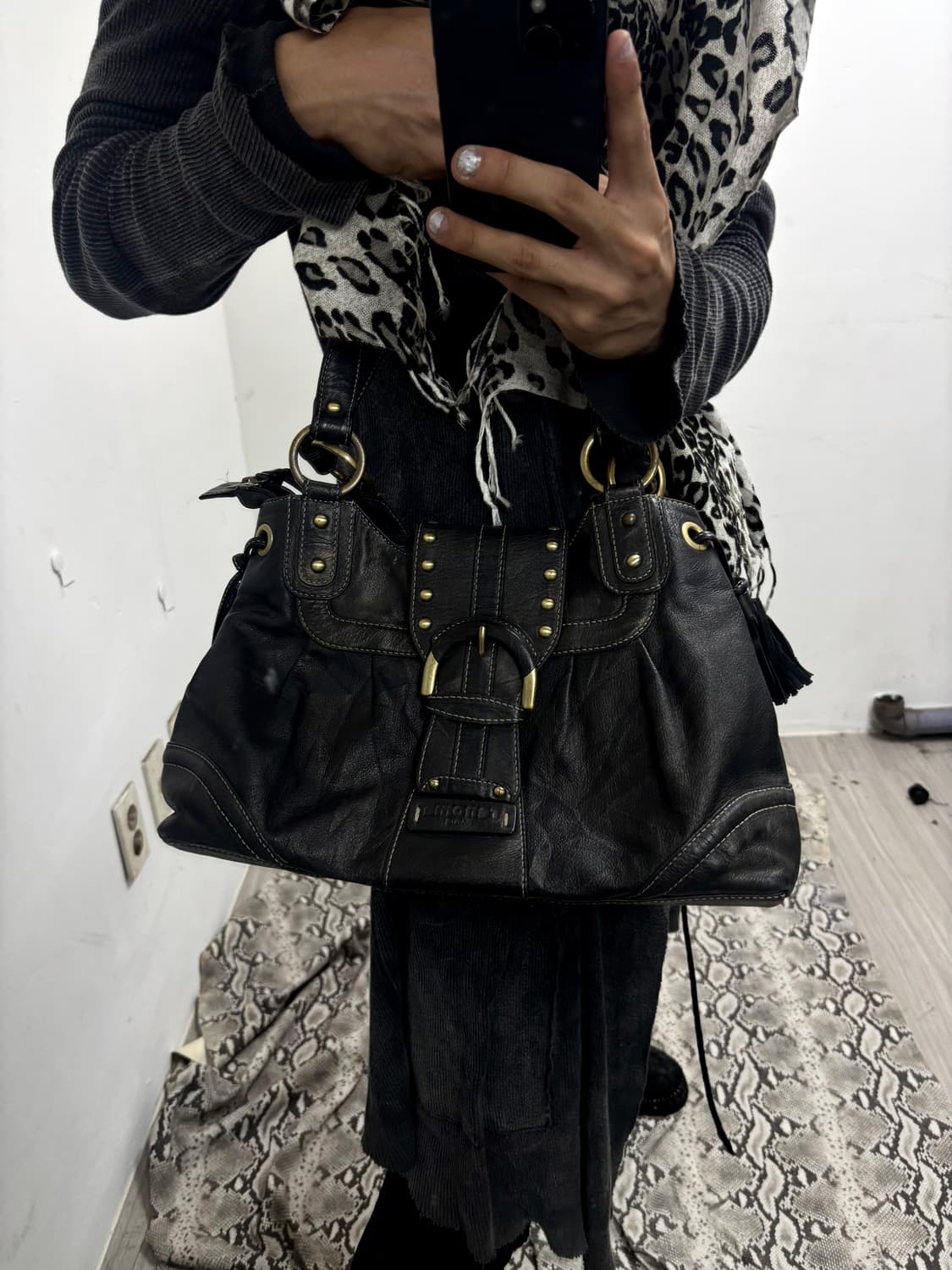 “Renoma” 00’s Pinterest Buckle&Stud Deta 상품이미지9