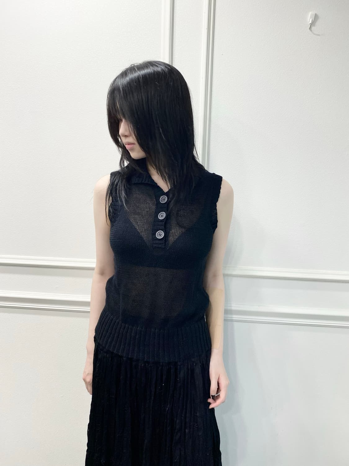 [Comme ca ism] Button Detail vest 상품이미지1