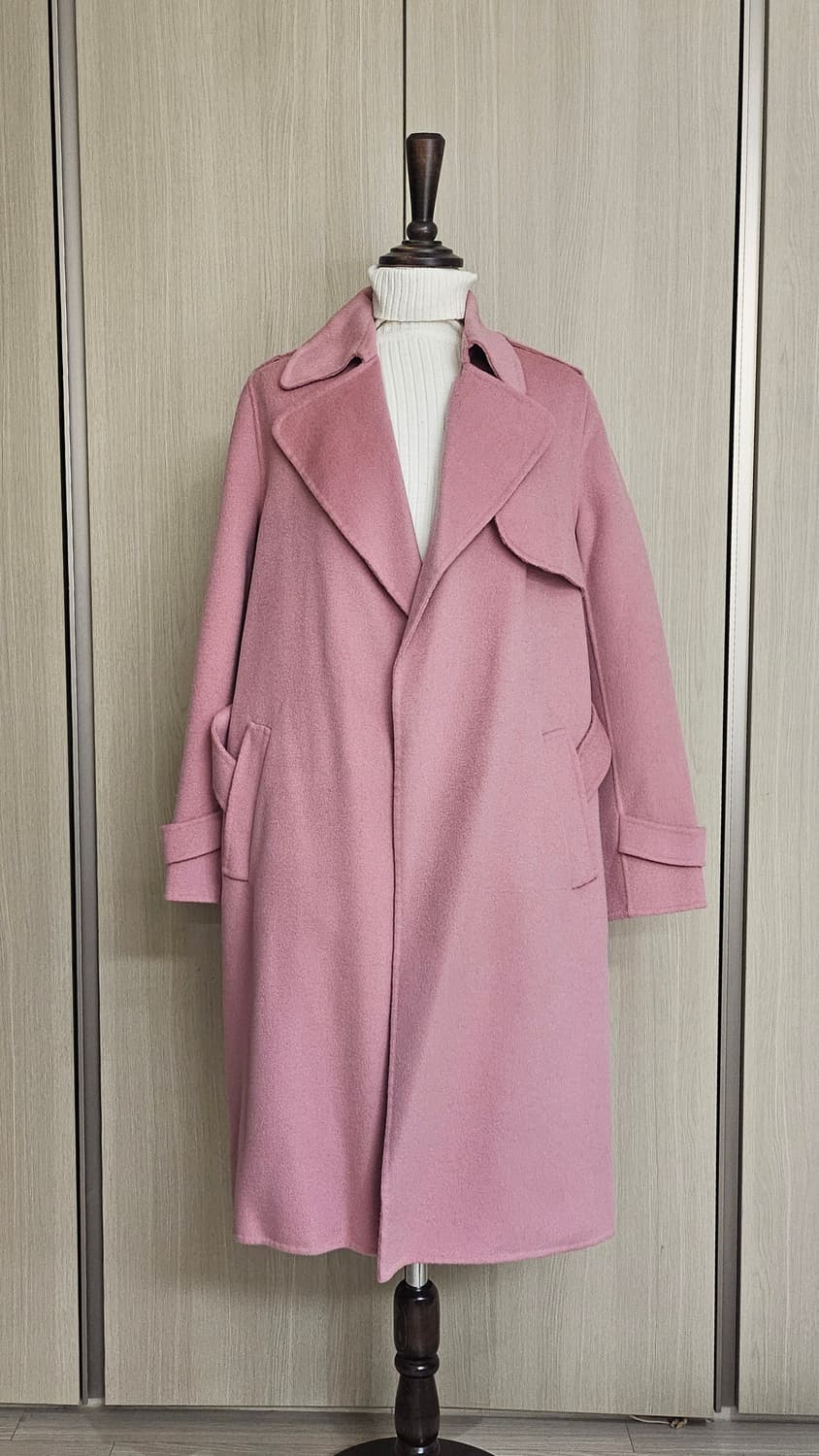 디앤써 D.answer 인디핑크 로브 울코트 상태최상  드라이클리닝 완료 상품이미지7