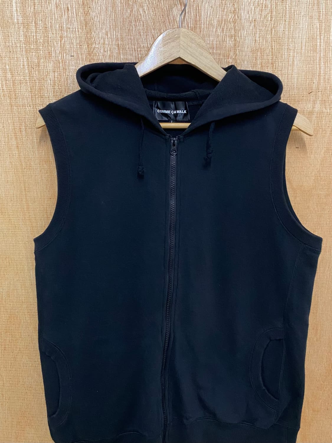 COMME CA WALK hood zip-up vest 꼼 사 워크 후드 상품이미지3