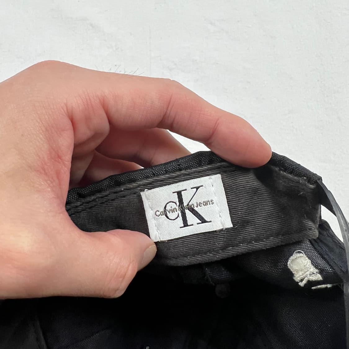 90s 캘빈클라인 cK 빅로고 트러커 스냅 캡 모자 상품이미지10