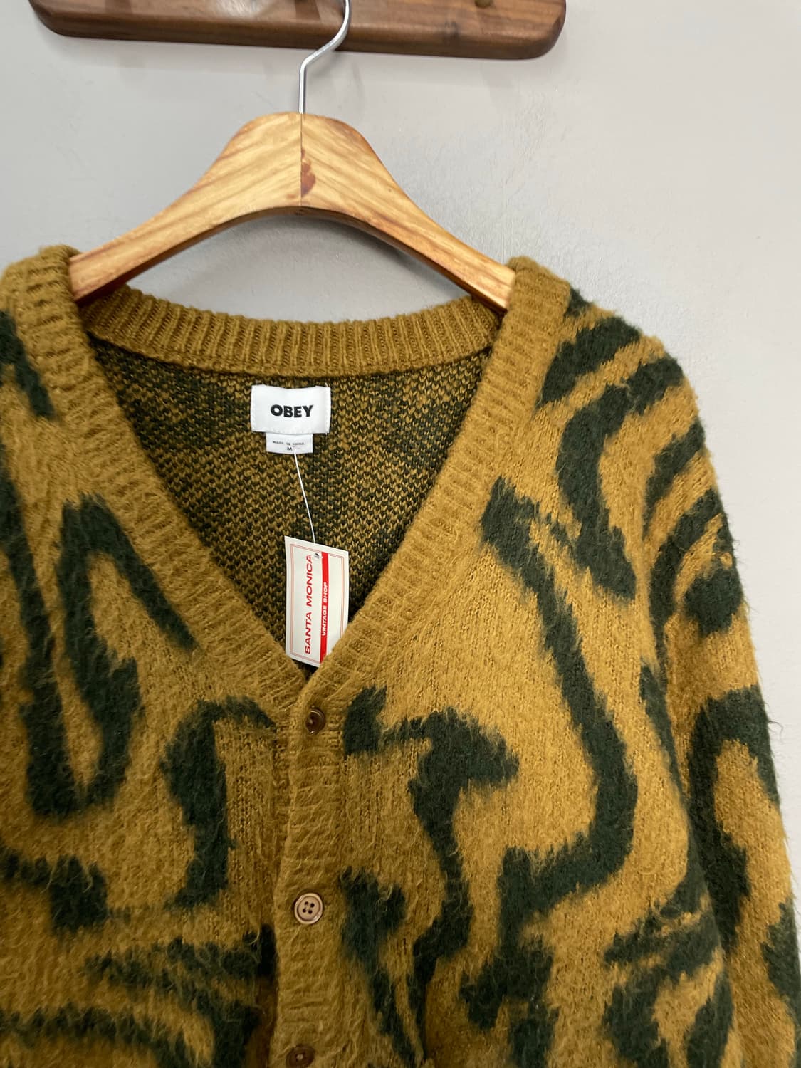 오베이 패턴 브라운 니트 가디건 H2357 상품이미지3