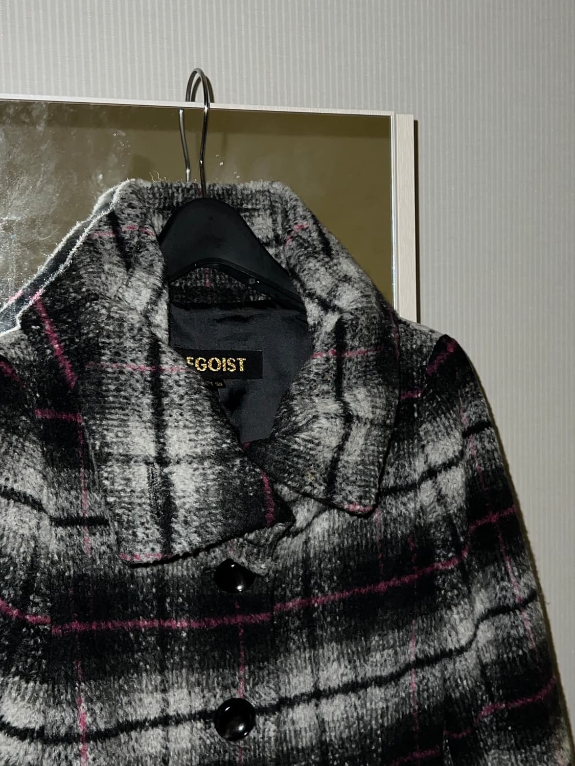 lovely check wool coat 상품이미지4