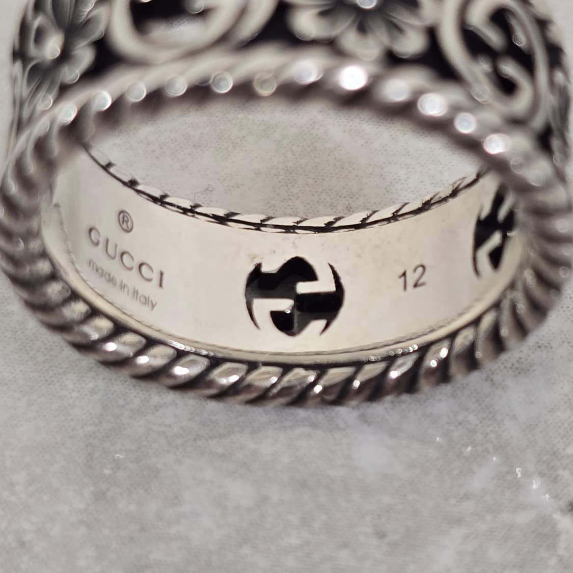 구찌 플라워 인터로킹 링 반지 12호 판매 상품이미지6