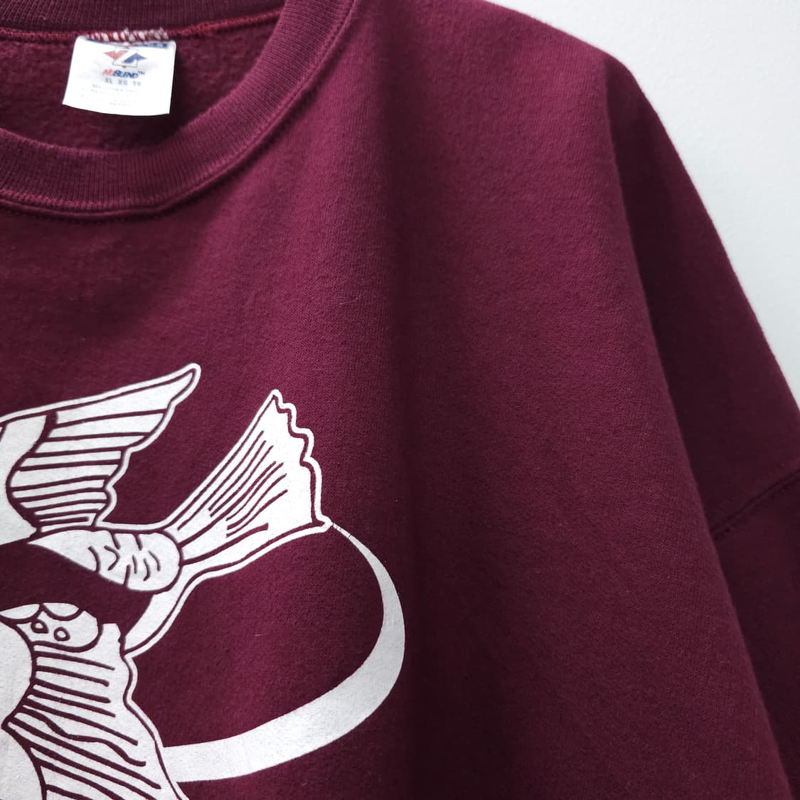 JERZEES 버건디 프린팅 맨투맨 기모 스웻셔츠 상품이미지5