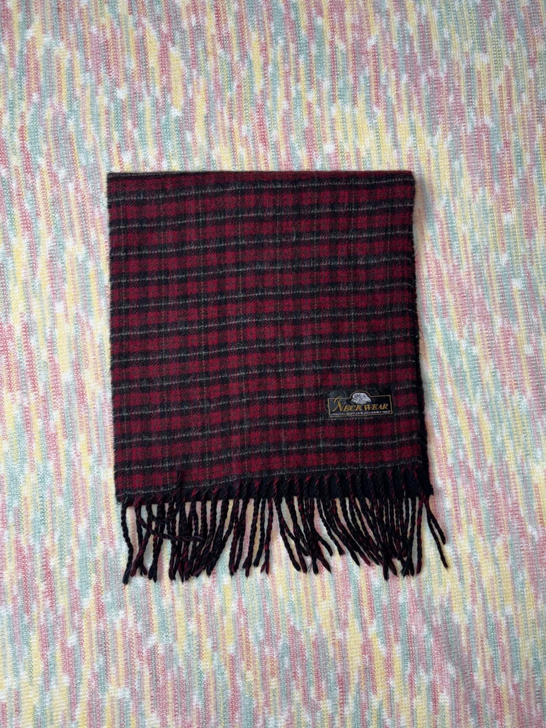 레드 블랙 체크 머플러 상품이미지2