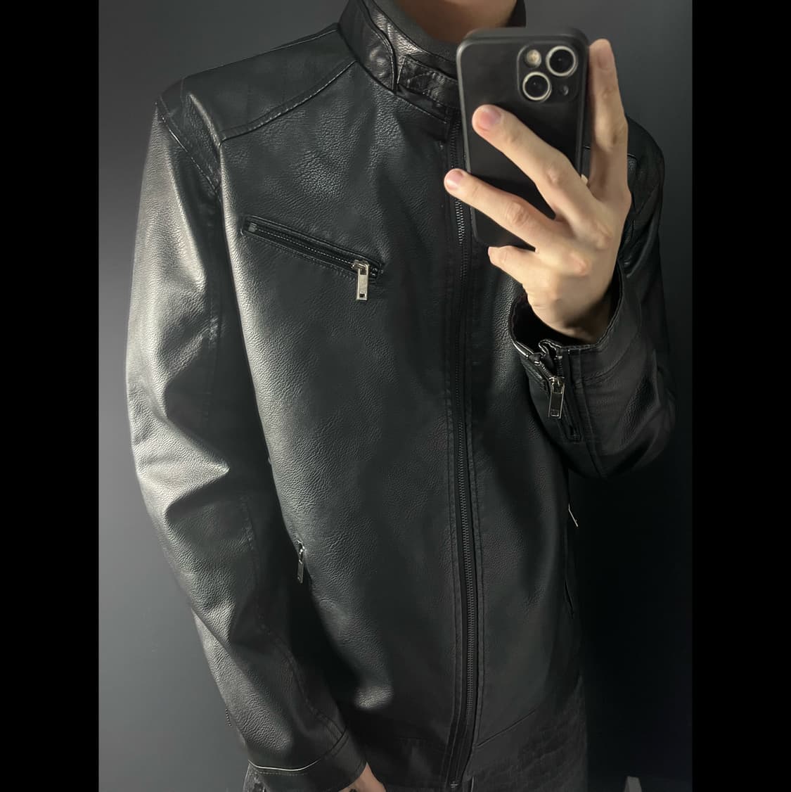 빈티지 밀리터리 봄버 자켓, 빈티지 라이더 가죽 자켓 상품이미지7