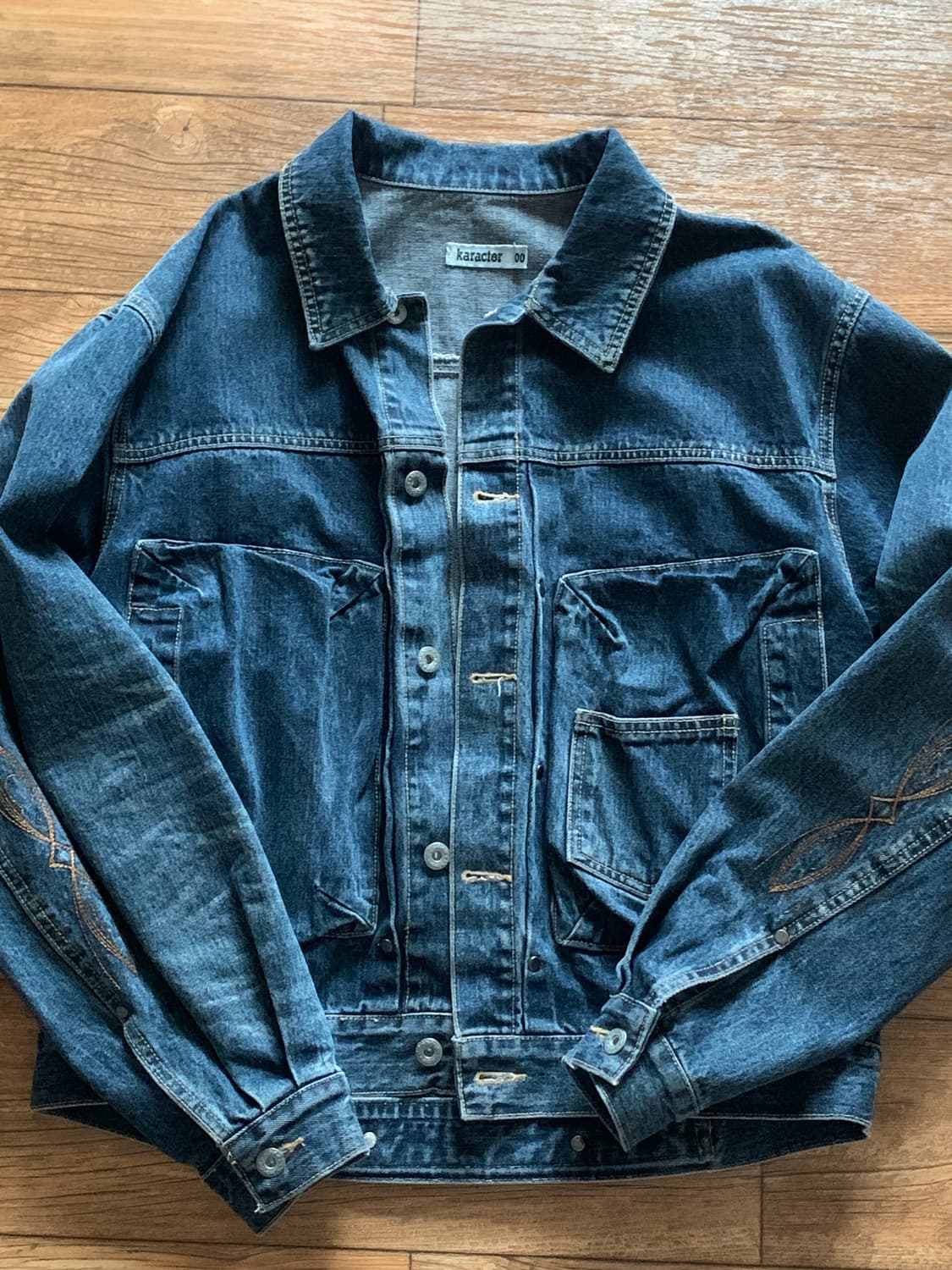 카락터 데님 트러커 자켓 사진첨부 상품이미지4