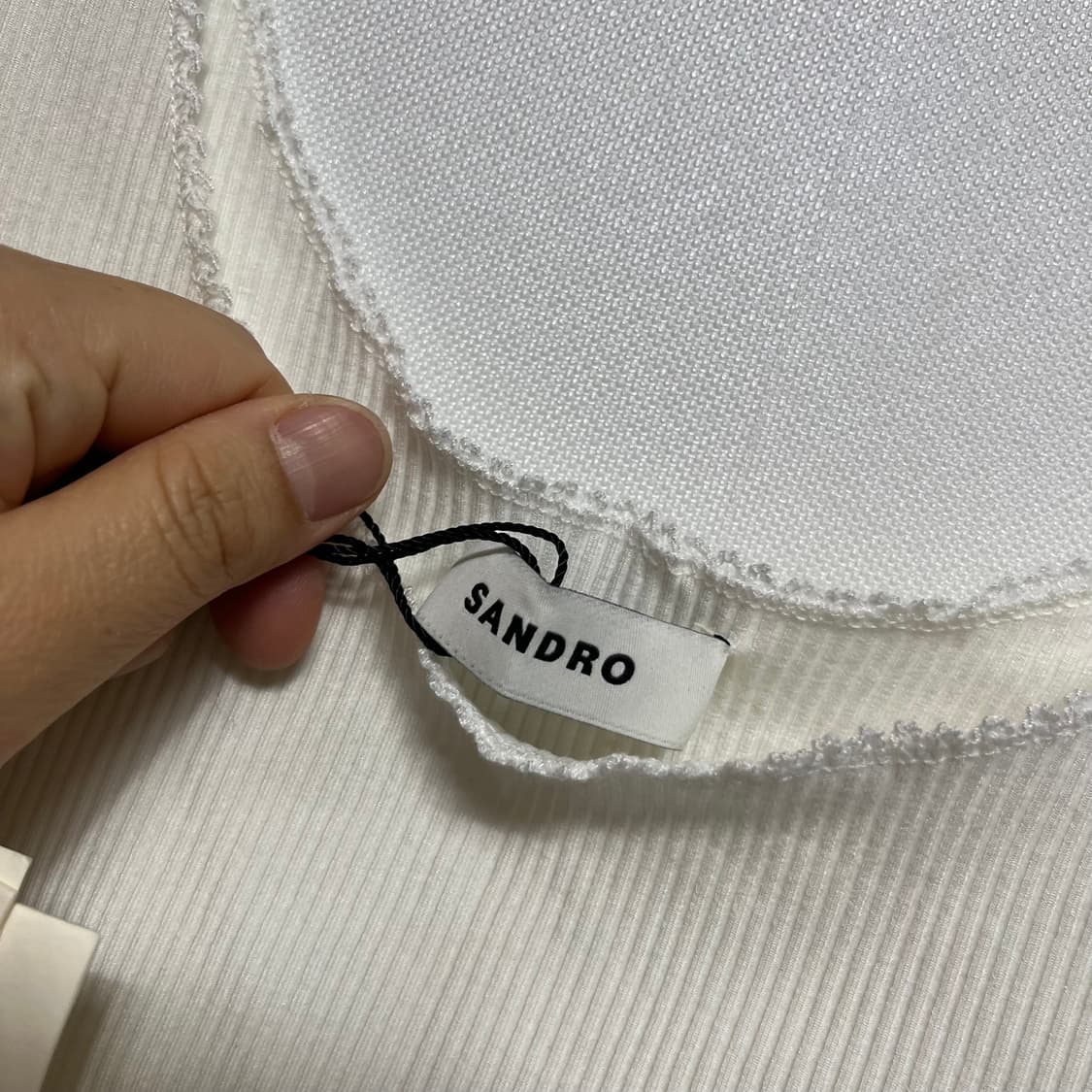 산드로 SANDRO 화이트 코듀로이 리본 나시 상품이미지2