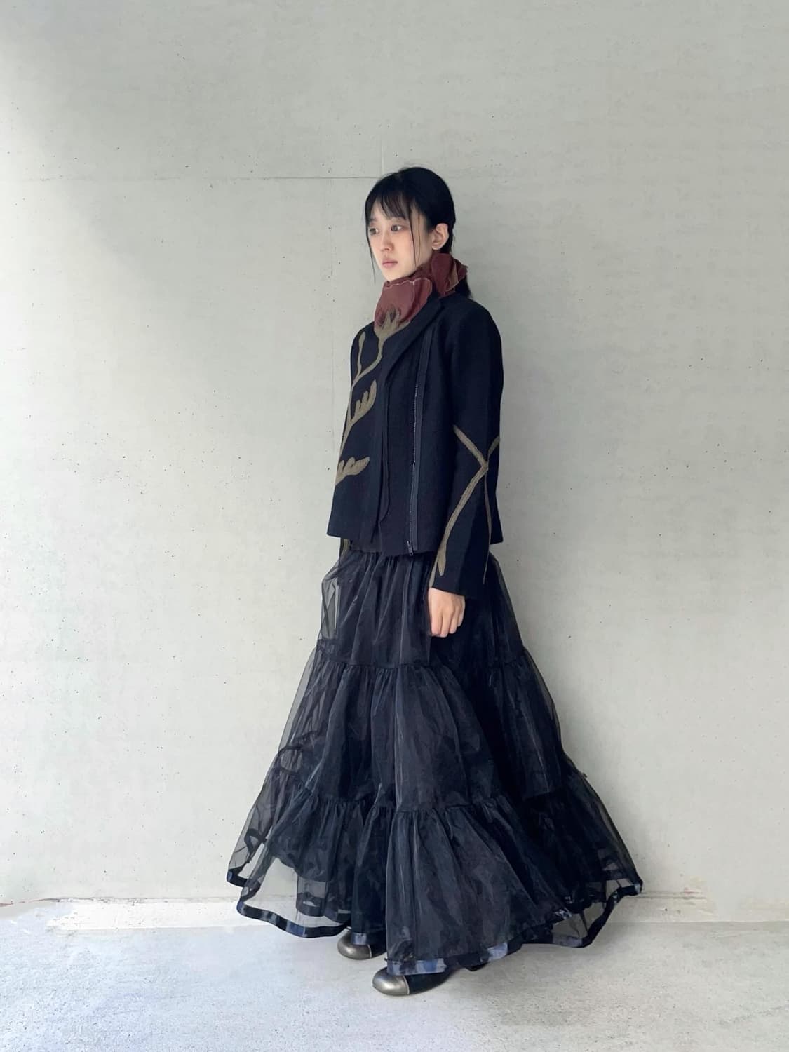 Floral embroidered art wool jacket 상품이미지2