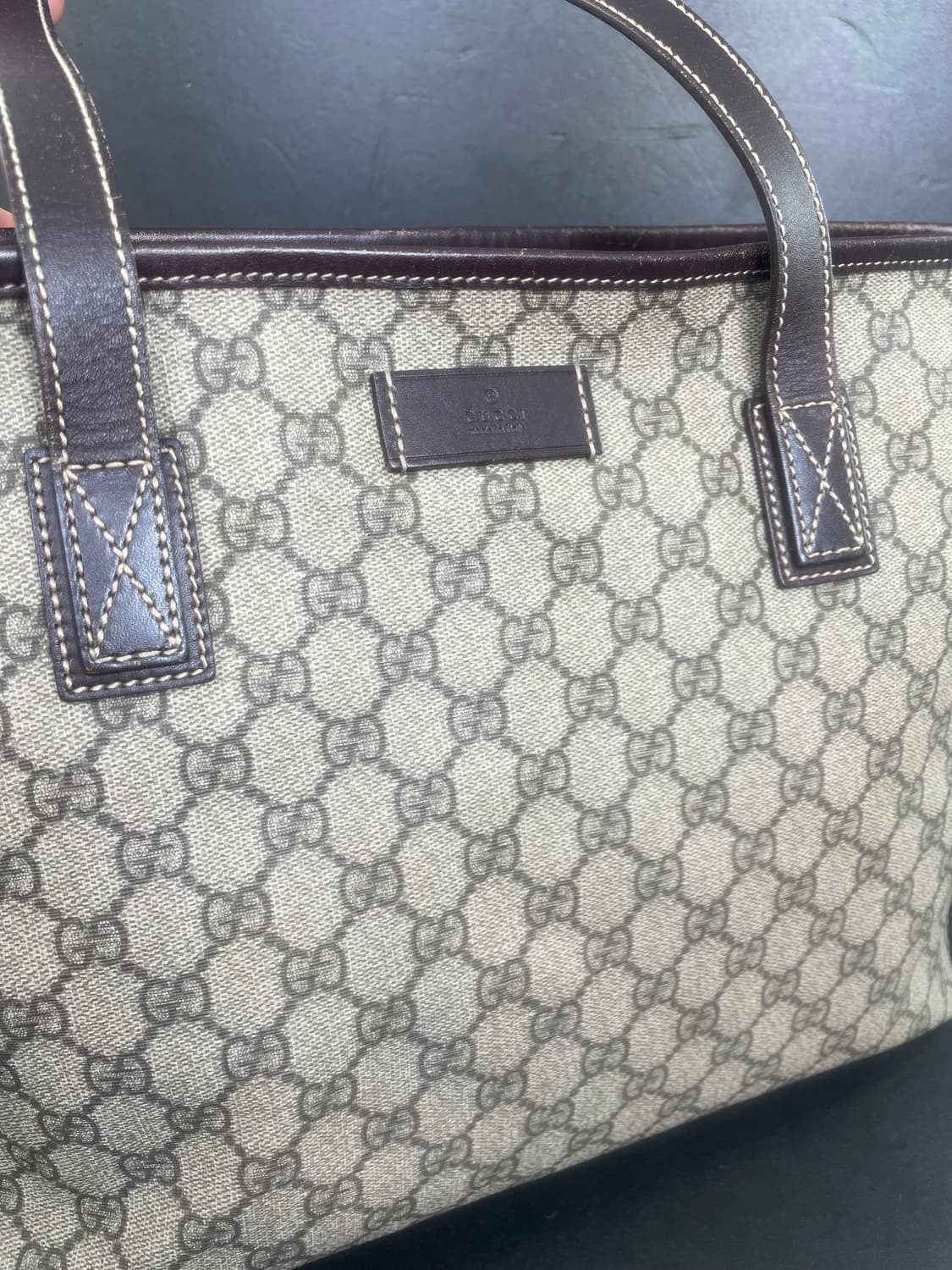 GUCCI 구찌 PVC GG로고 라지 쇼퍼 토트백 숄더백 211137 상품이미지5