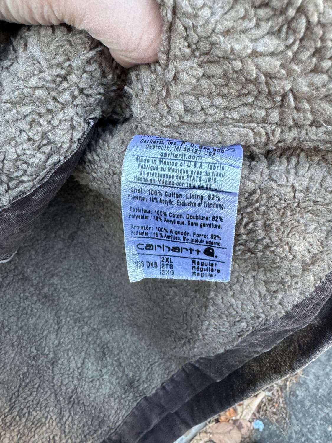 칼하트 빈티지 v33 dkb 털 안감 워크 베스트 조끼 상품이미지7