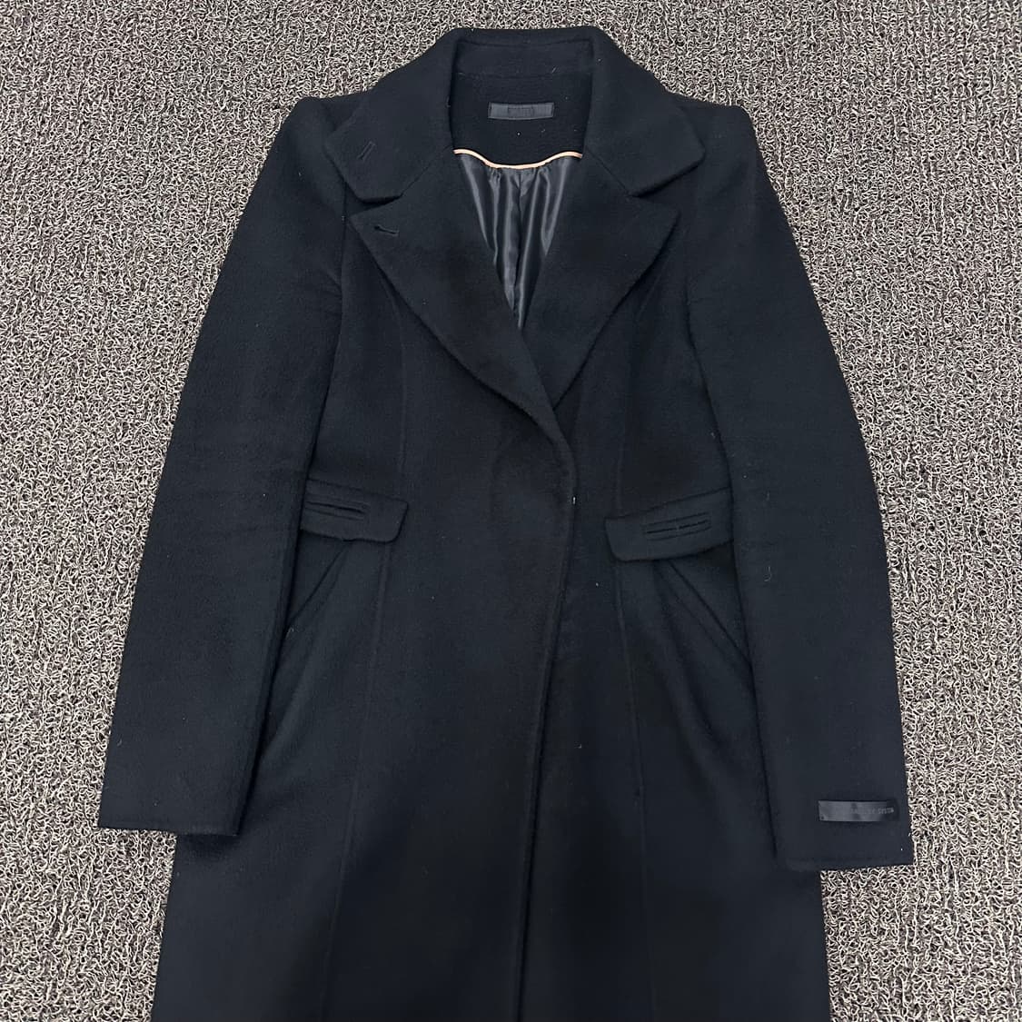 SYSTEM 시스템 한섬 여성 양모 캐시미어 롱 코트 블랙 상품이미지2