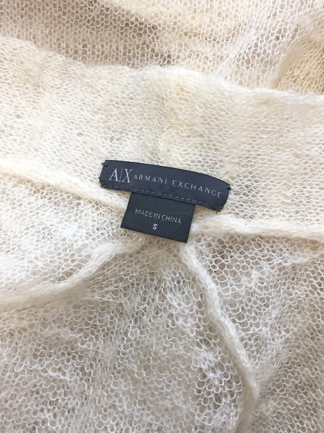 Armani Exchange Cream Knit-Top 상품이미지7