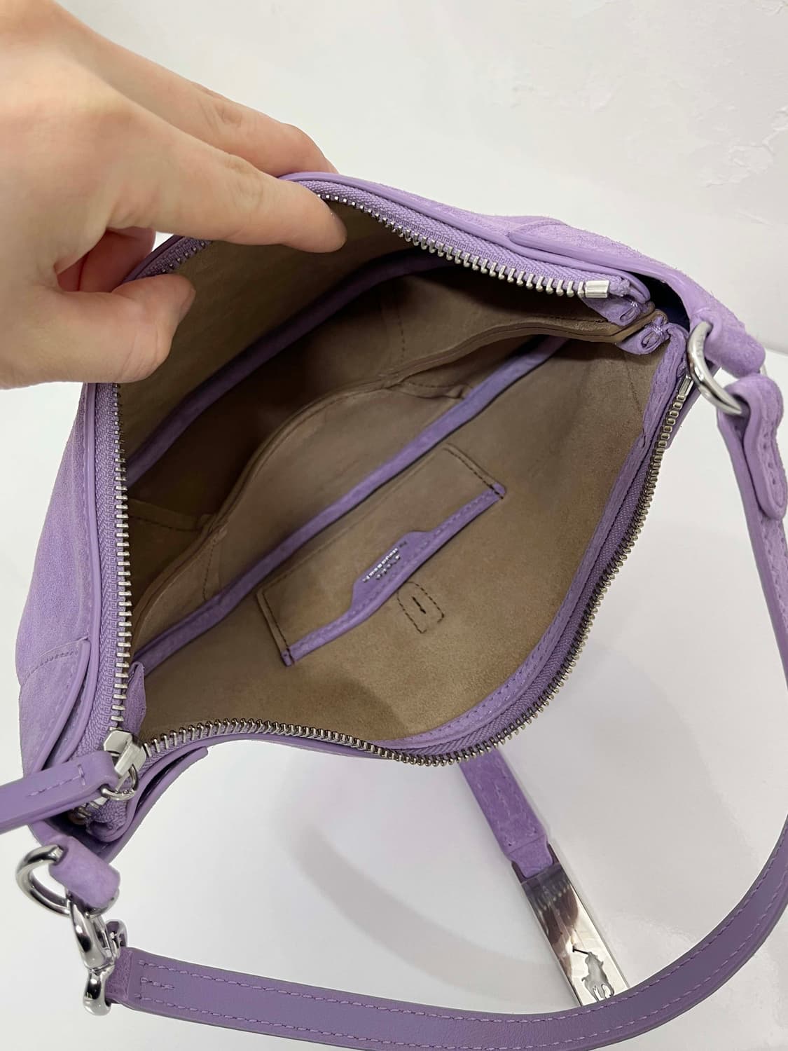 폴로 랄프로렌 폴로 ID 로얄퍼플 스웨이드 미니 숄더백 상품이미지7