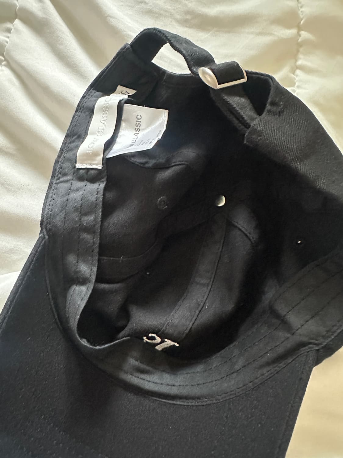 로우클래식 미니 로고 볼캡 검정 블랙 상품이미지3