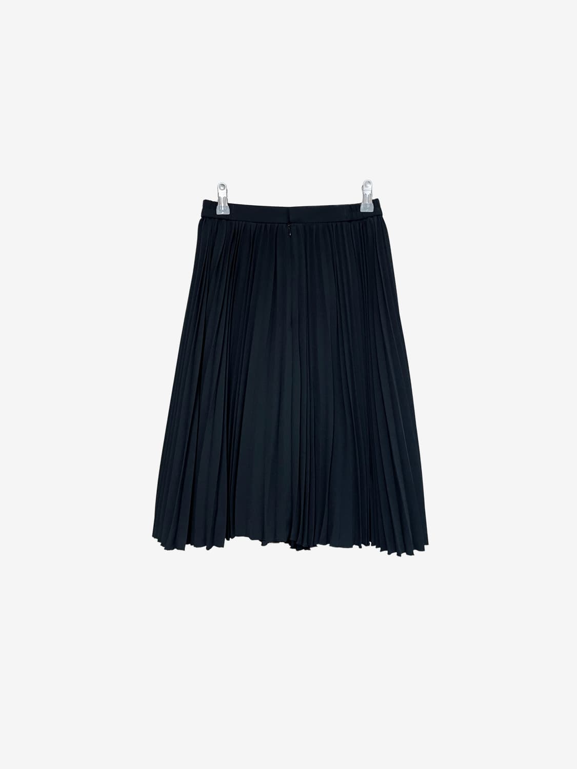 Pleated Midi Skirt - Black 상품이미지4