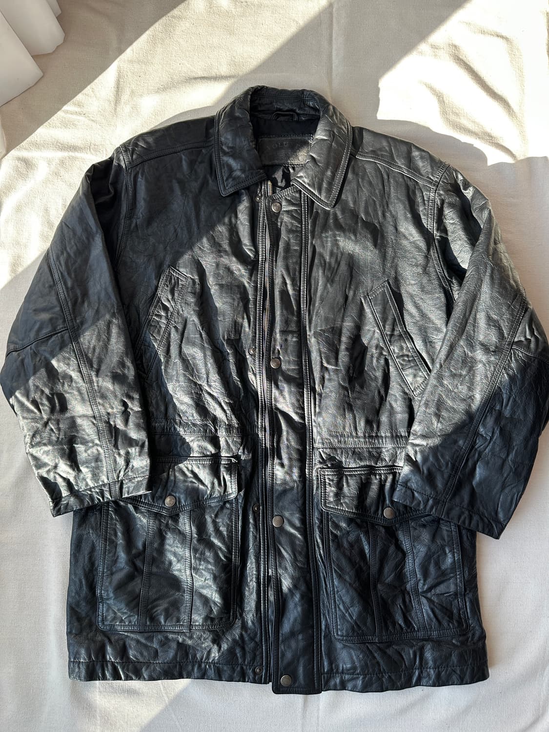 JPN 90s 소가죽 레더 자켓 L 상품이미지1