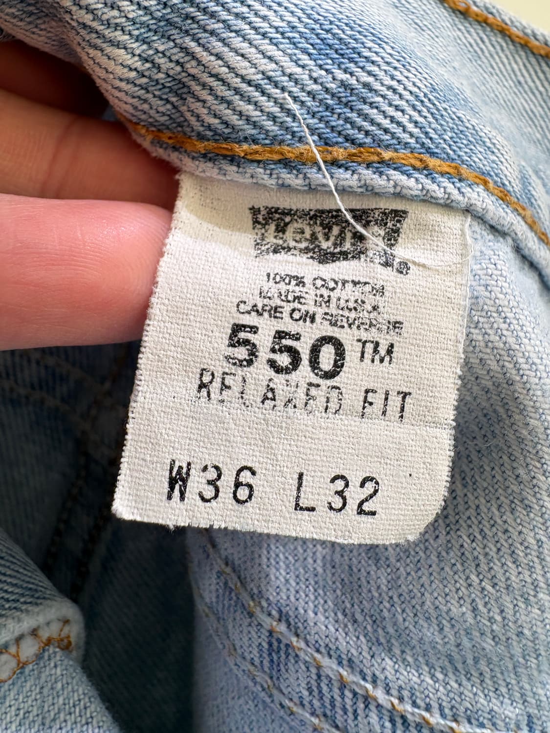 90's LEVIS 550 (Made in USA) 데님팬츠 상품이미지7