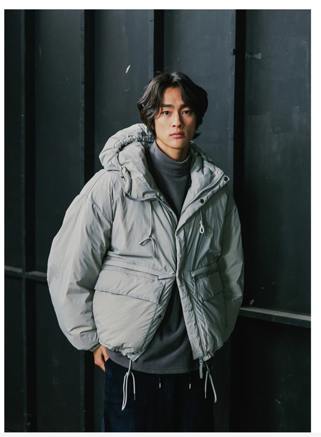 프리즘웍스 나일론 후디 푸퍼 다운 파카 상품이미지1