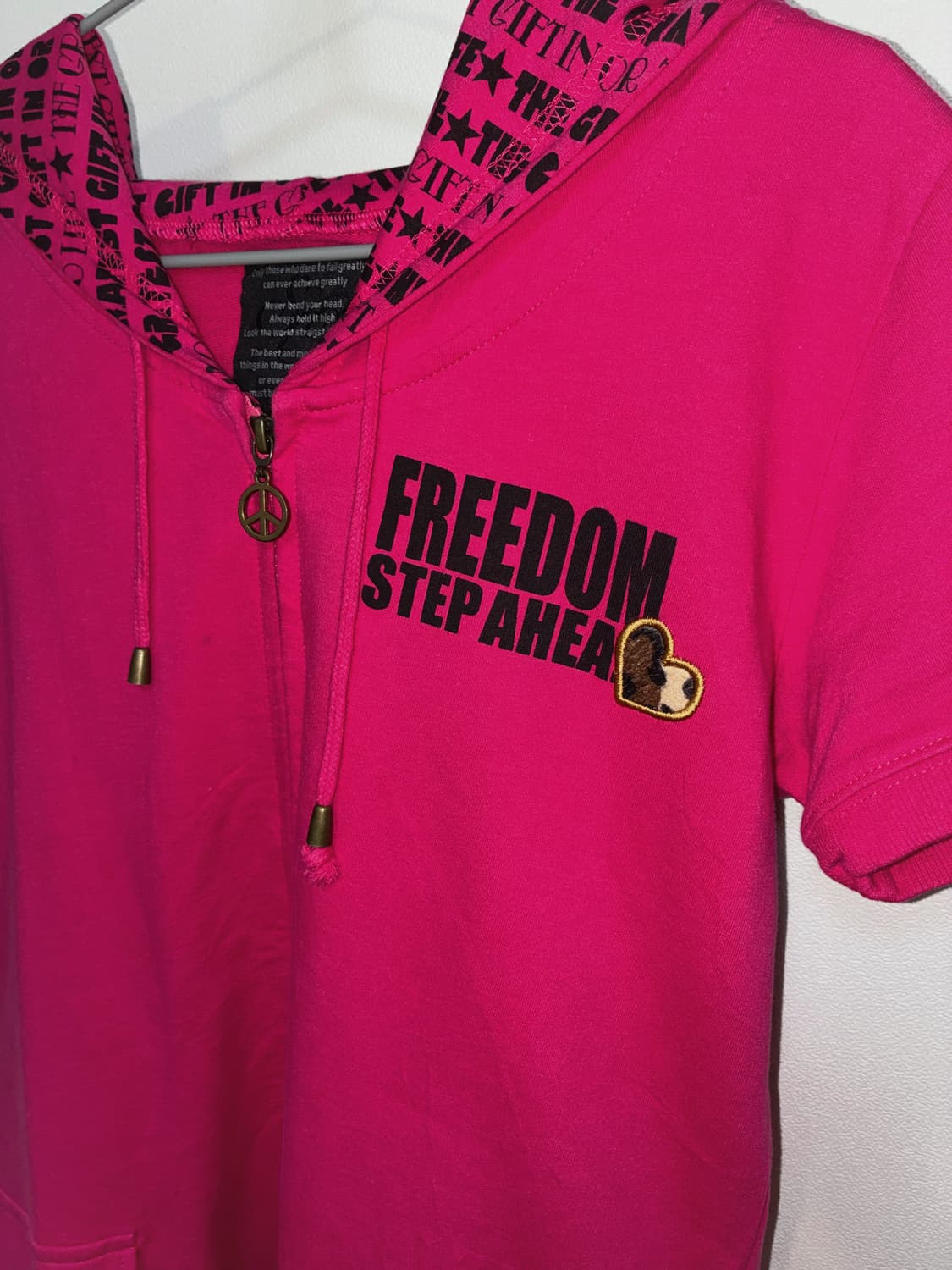 space opera y2k hot pink hood zip-up 상품이미지3