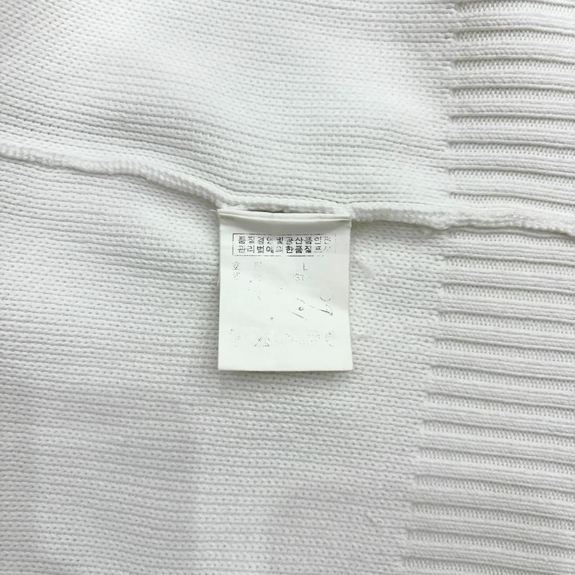 폴로 랄프로렌 투웨이 화이트 블루 니트 집업 L 상품이미지4