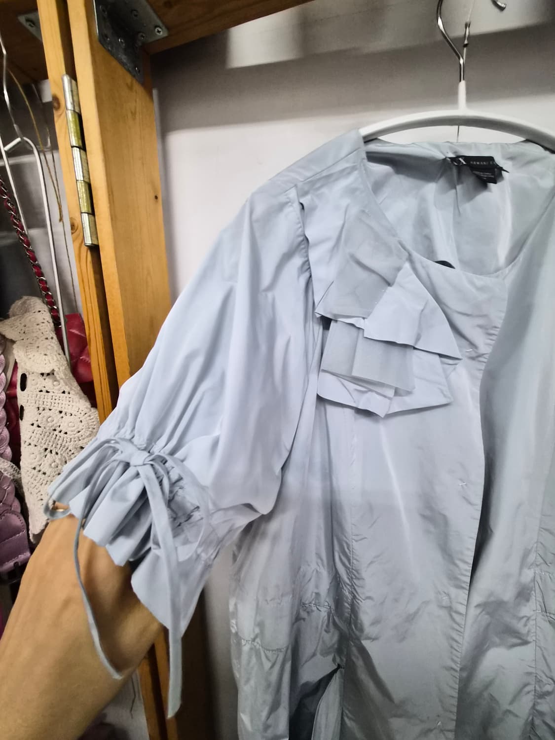 아르마니 익스체인지 실키 바스락 원피스 아우터 상품이미지3