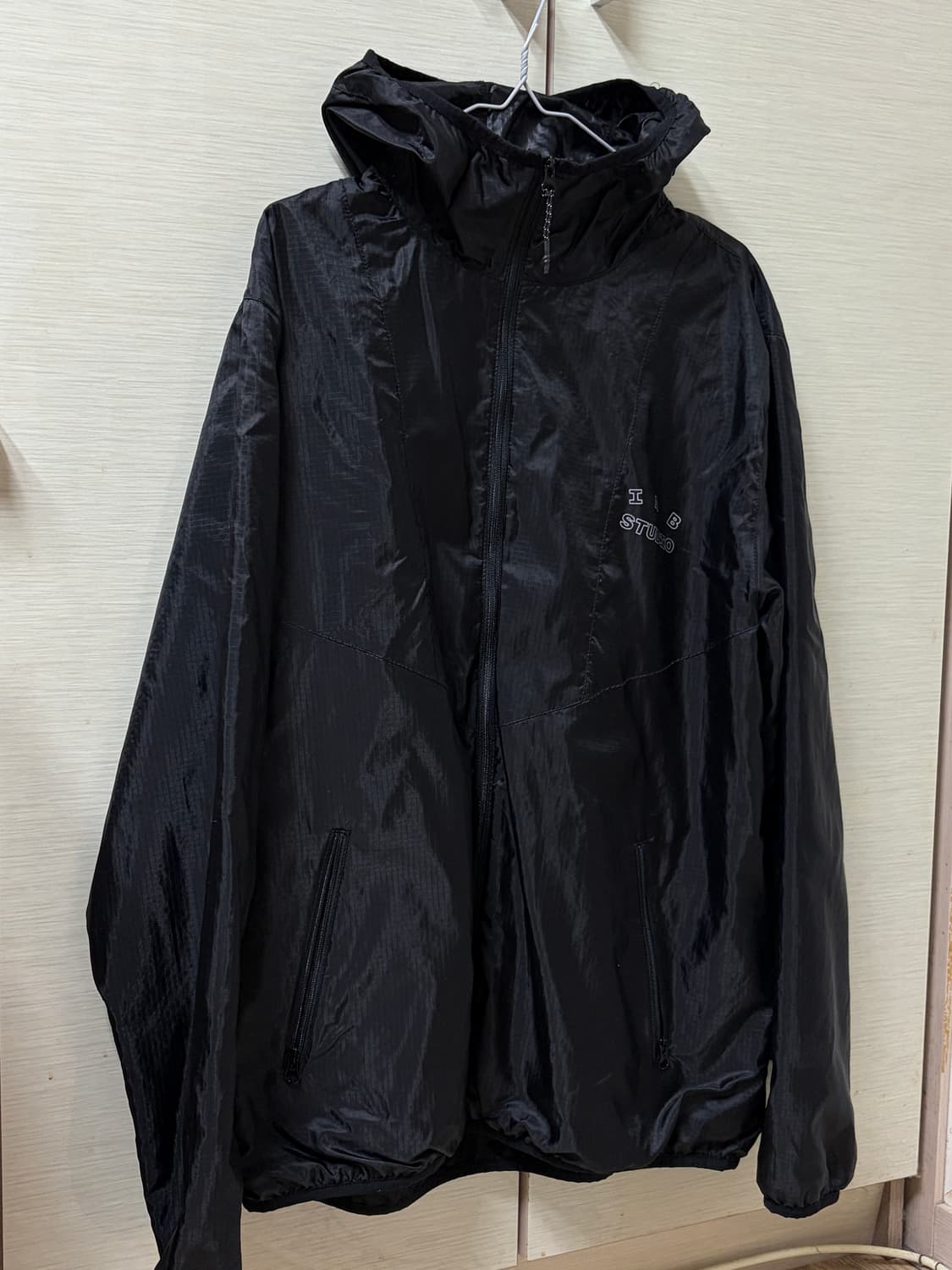 아이앱 스튜디오 립스탑 윈드 자켓 블랙 상품이미지1