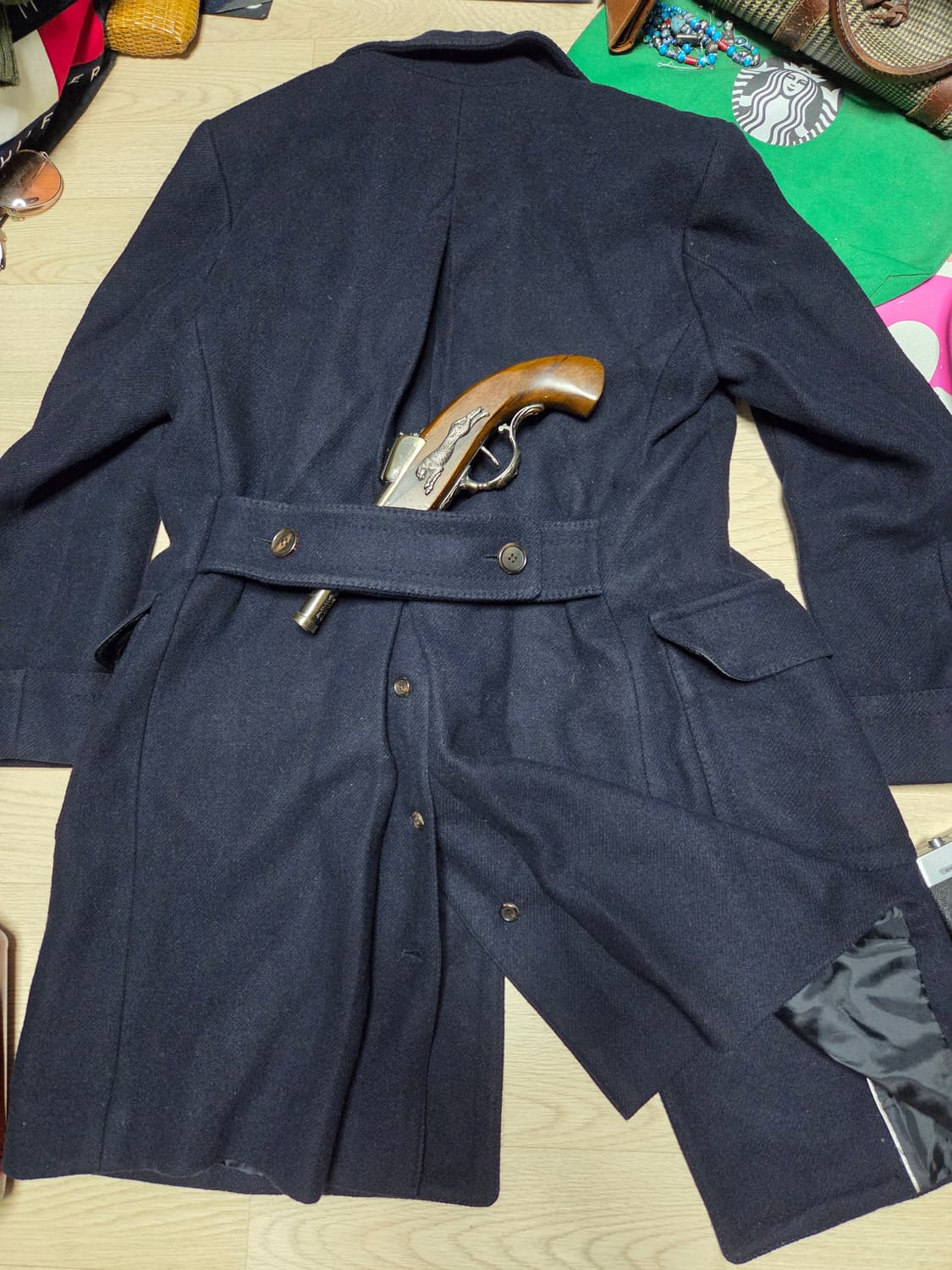 히든앤이로 프리미엄 더블브레스티드 코트 더블코트 폴로코트  상품이미지2