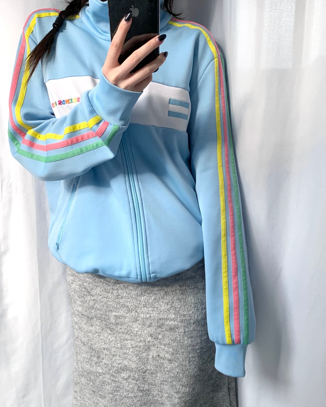 Adidas 아디다스 부에노스아이레스 스카이블루 레인보우 트랙탑 상품이미지8