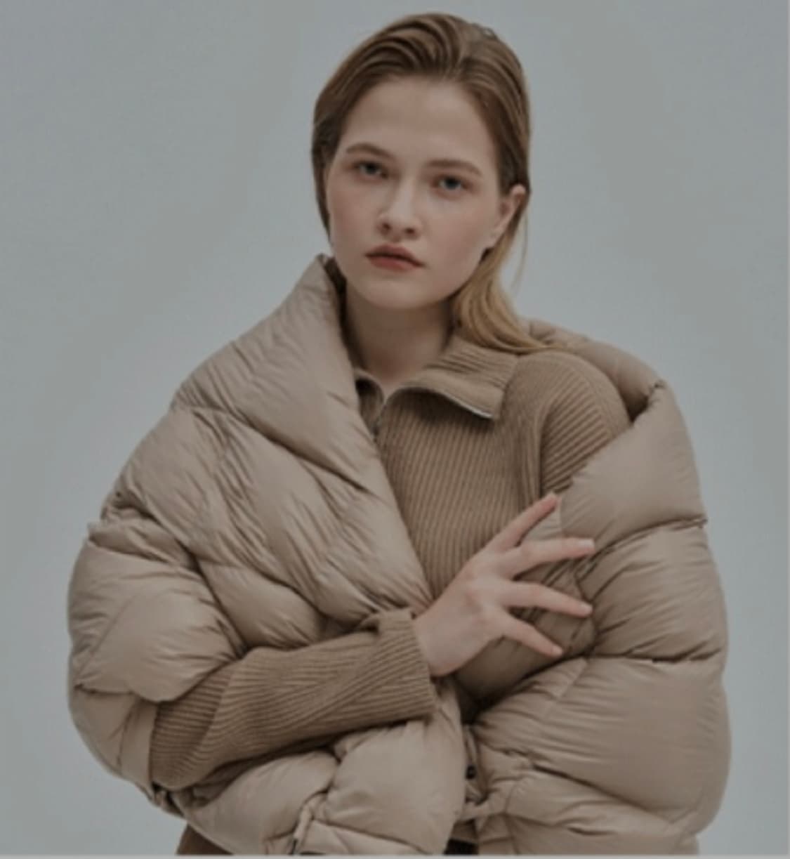 한섬 시스템 2022 구스다운 퀼팅 케이프 F사이즈 (미사용) 상품이미지3