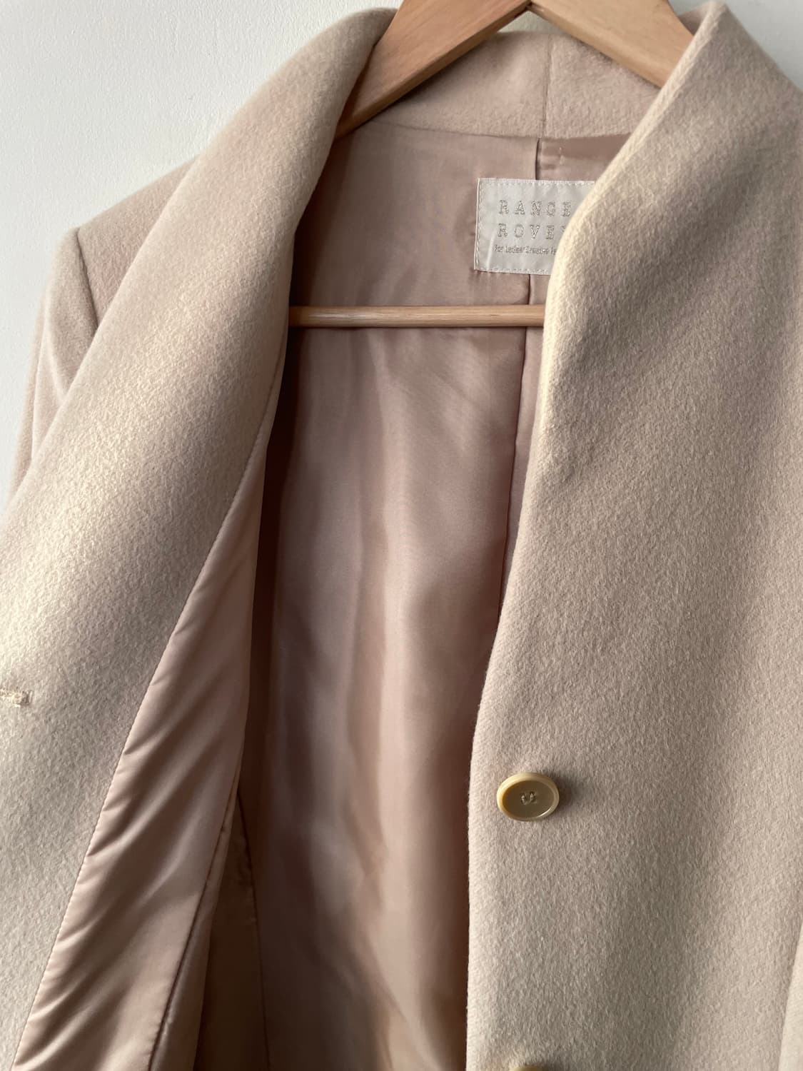 light beige angora blend half coat 상품이미지6