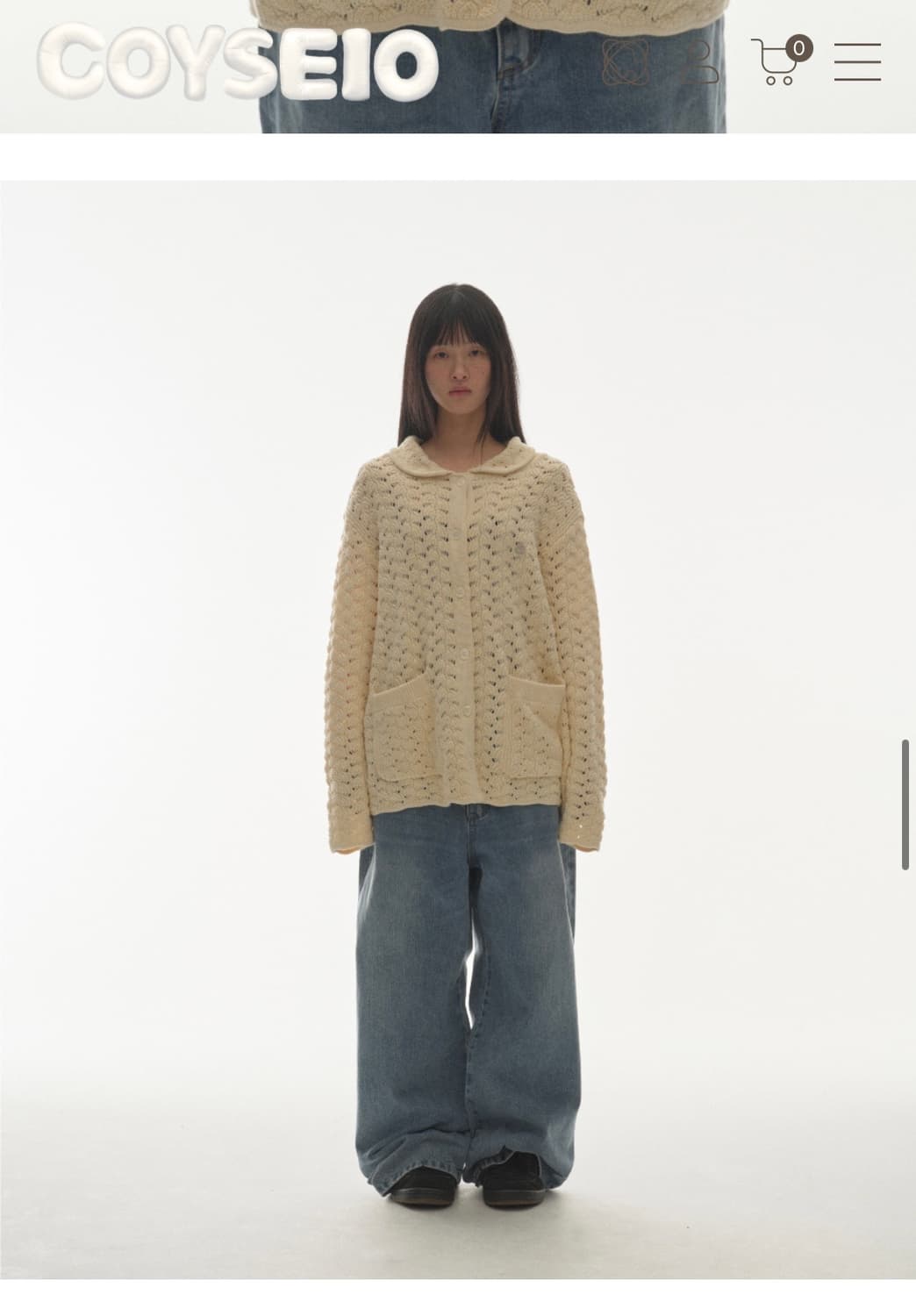 코이세이오 wave knit cardigan 상품이미지2