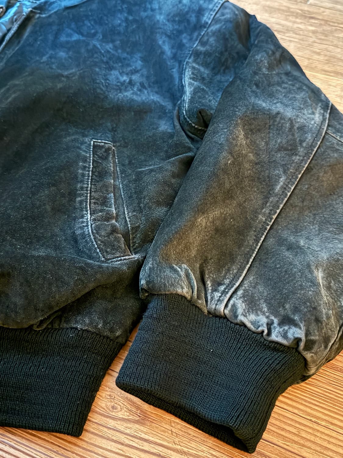 crackers 스웨이드 봄버자켓 블랙 M-L 상품이미지3