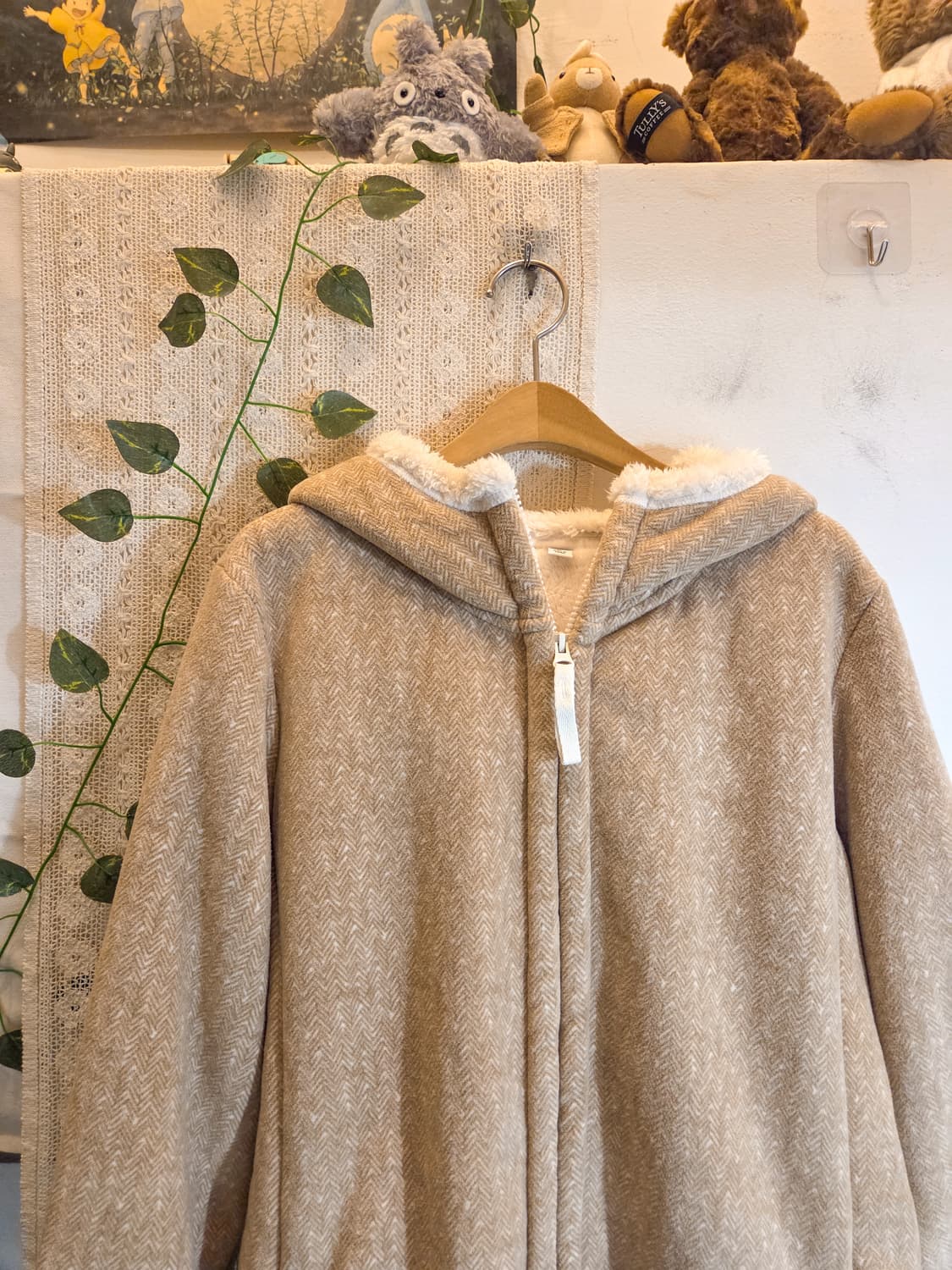 롱 후드 무스탕 상품이미지2