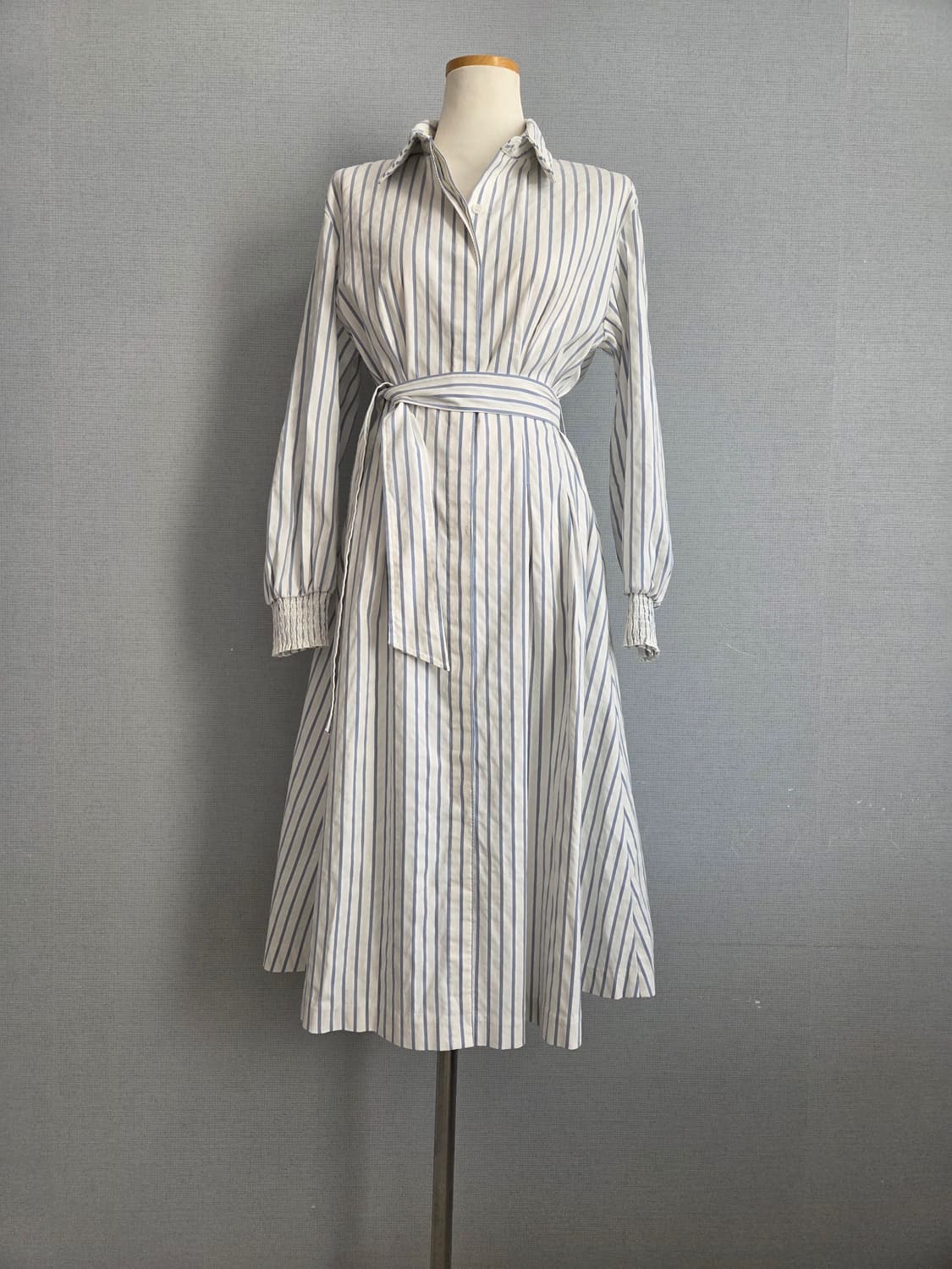 잇미샤  블루 스트라이프 셔츠형원피스 상품이미지2