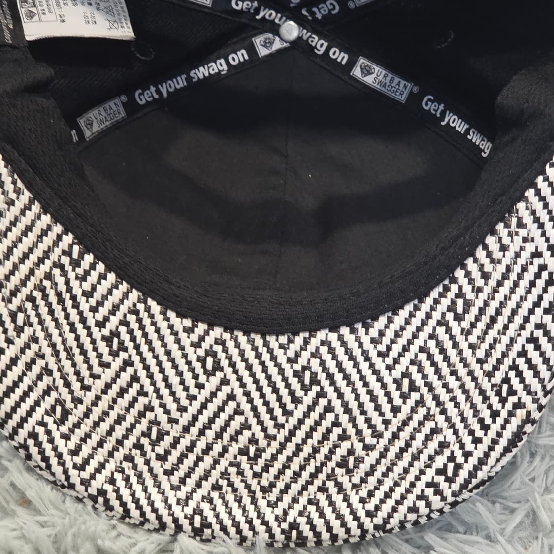 L5-5:어반스웨거 블랙 & 헤링본 챙 스냅백(56-59 cm) 상품이미지7