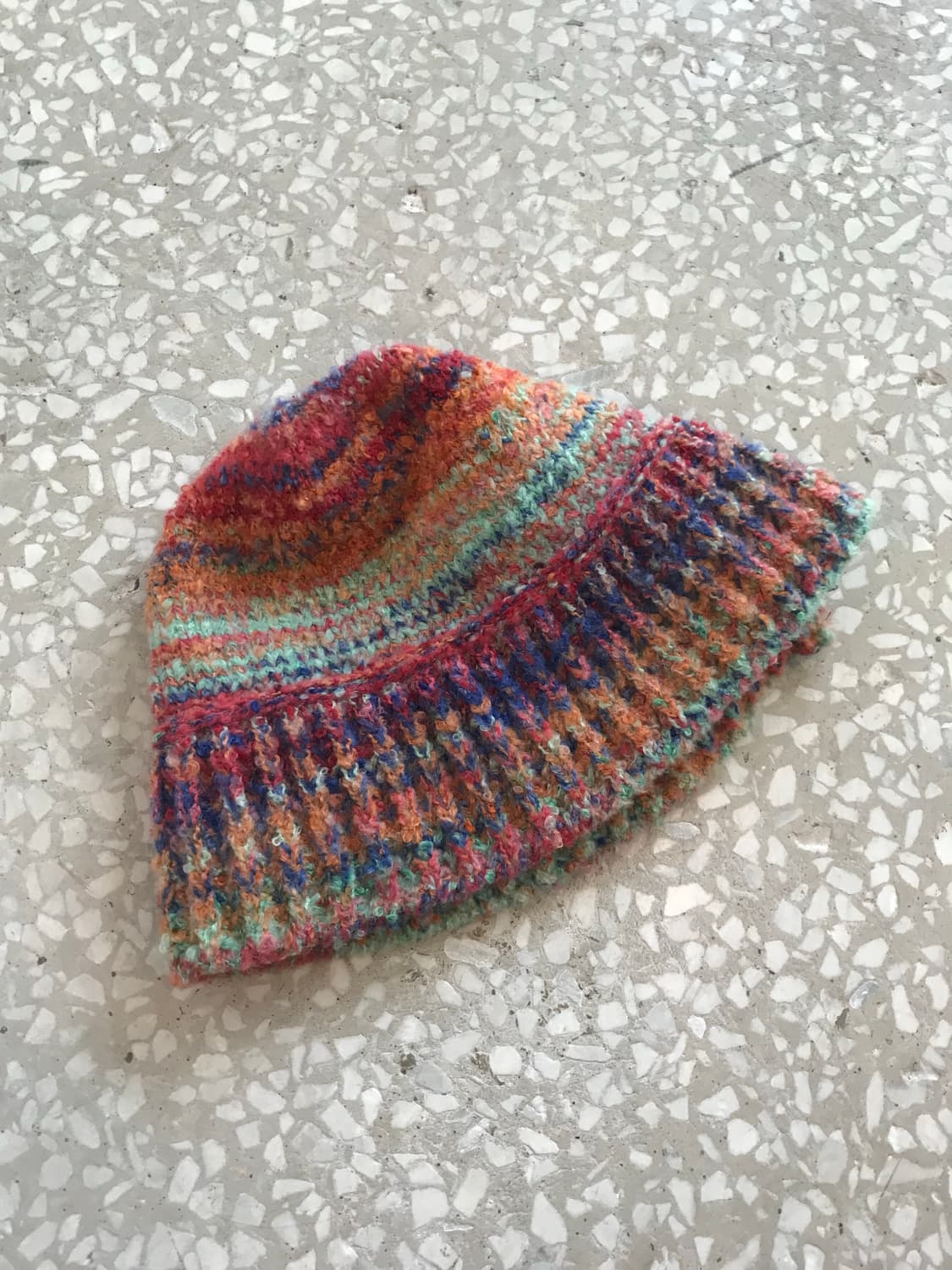 Hand-Knit Multicolor Cozy Wool Beanie  상품이미지1