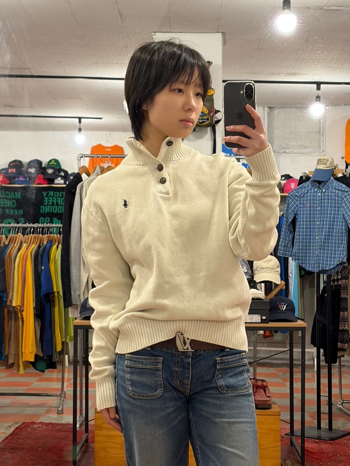 폴로 반집업 니트 상품이미지1