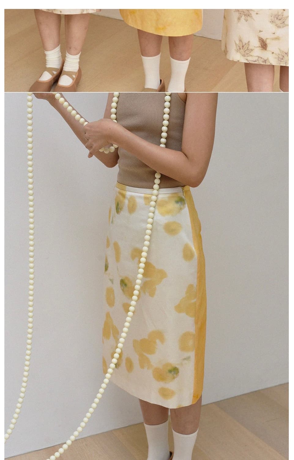 Teak 실크 스커트 상품이미지4