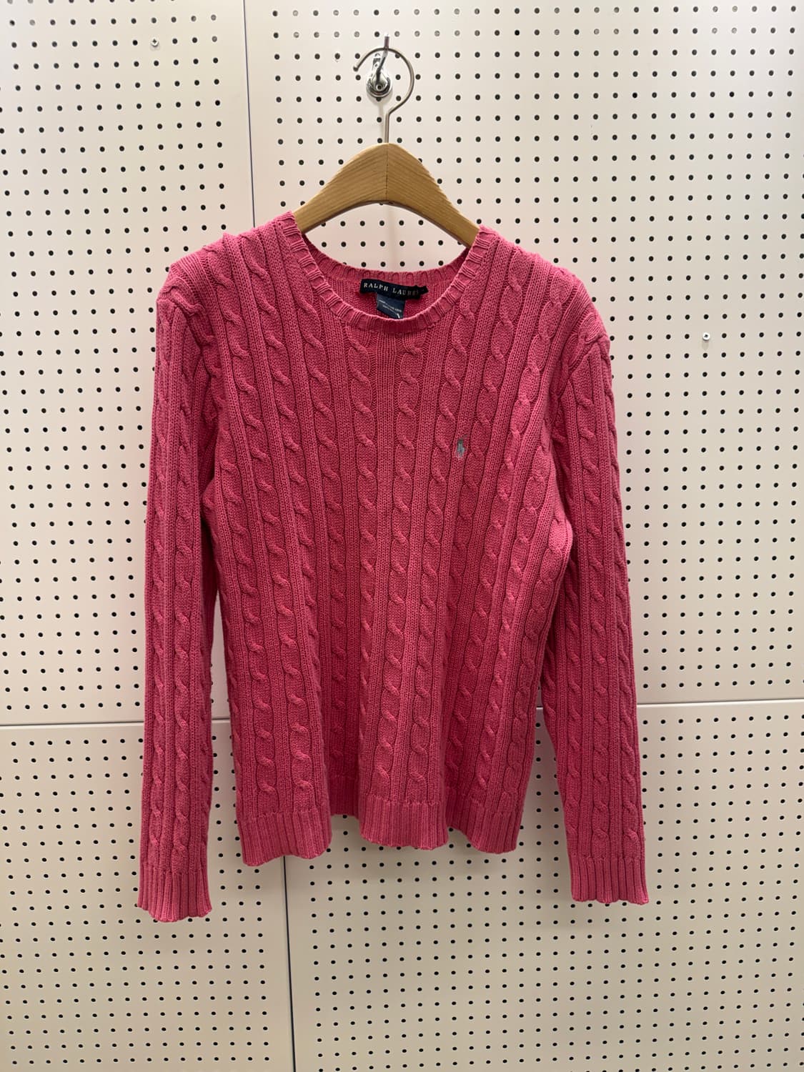 폴로 랄프로렌 케이블 포니 핑크 니트 U786 상품이미지2