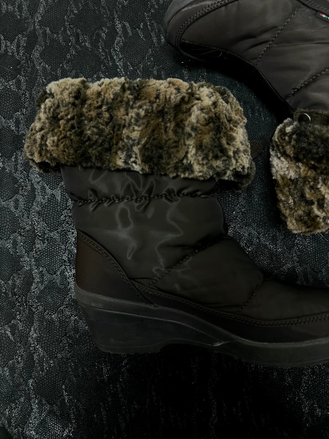 “Vintage” 00’s Rare design Leopard Fur P 상품이미지2