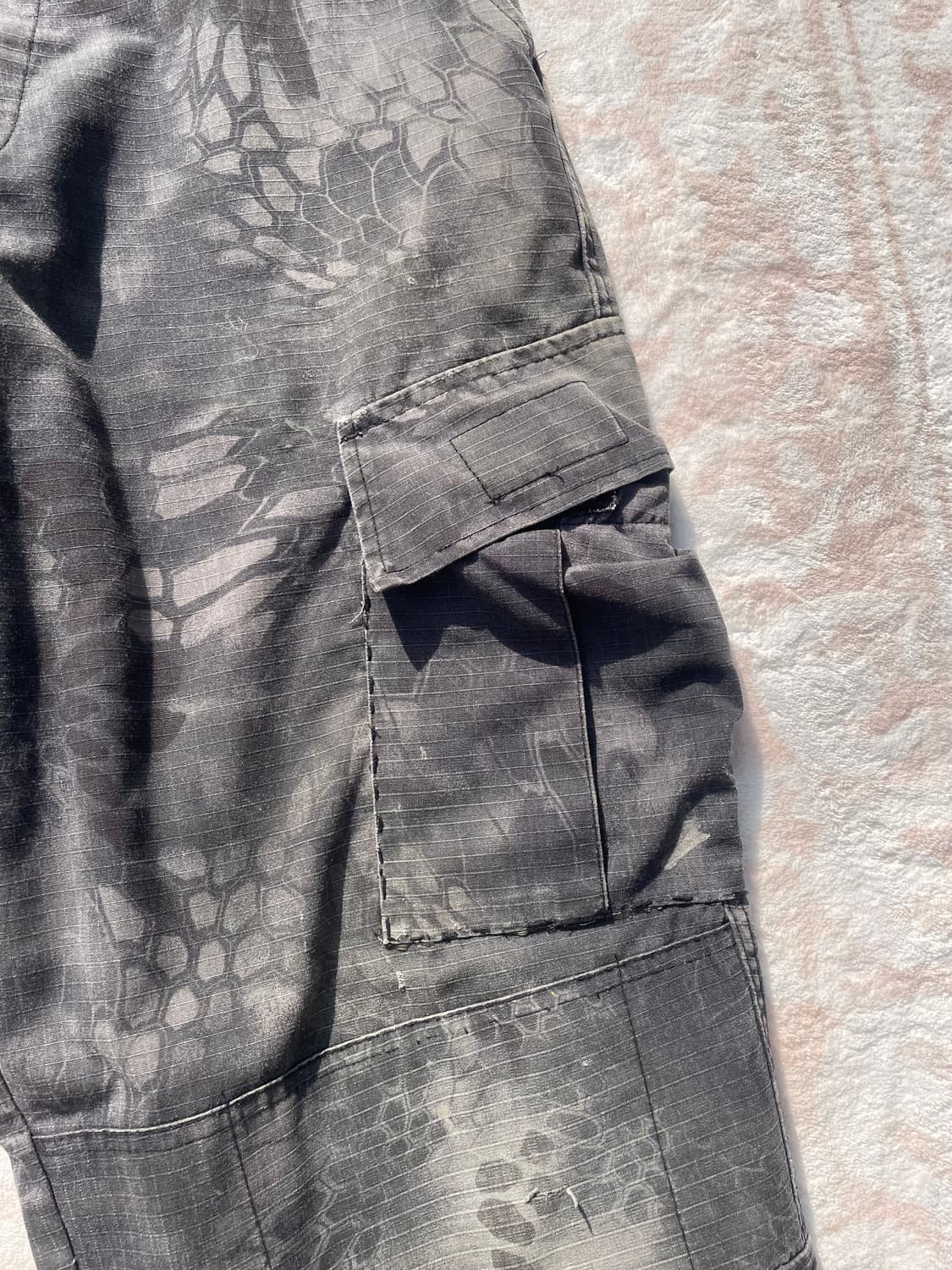 블랙 텍티컬 카모 카고팬츠 상품이미지6