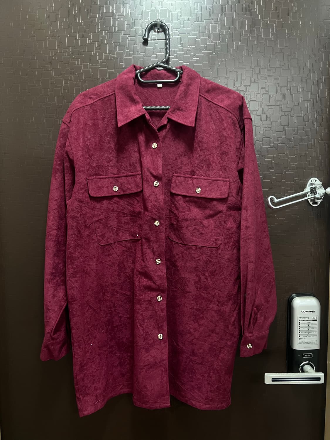 벨벳 레드 와인 셔츠 free 상품이미지1